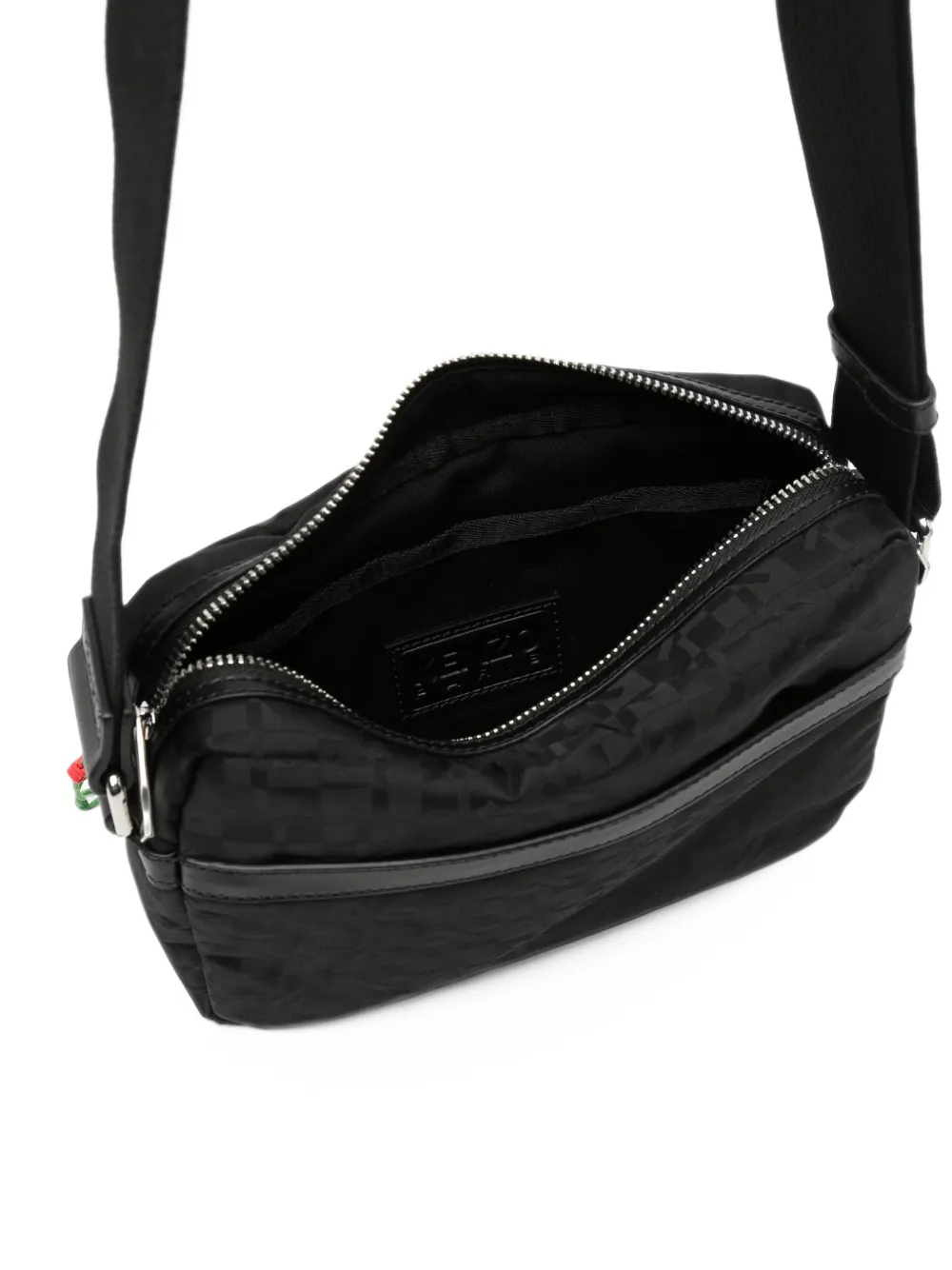 Kenzo monogram-pattern messenger bag Zwart