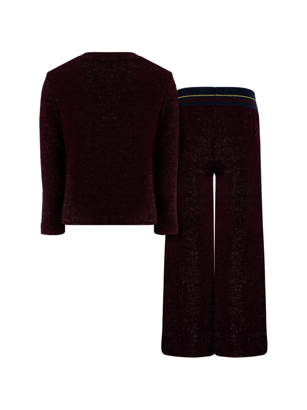 Lapin House Top en broek set met geknoopt detail en glitters-effect Rood