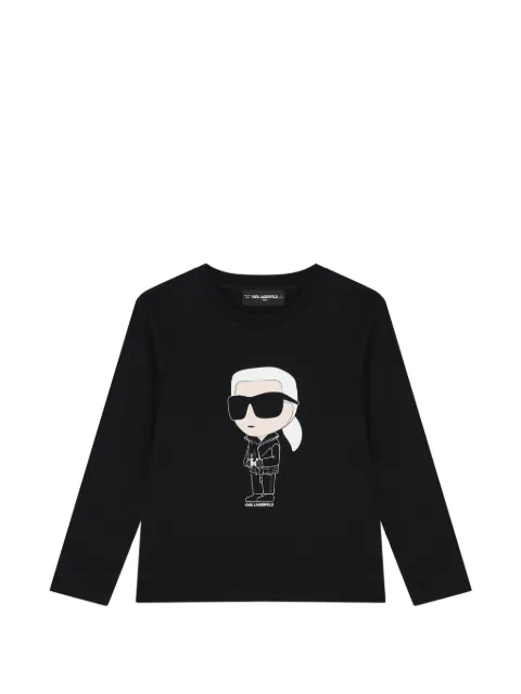 Karl Lagerfeld Kids 아이콘 칼 라거펠트 프린트 티셔츠