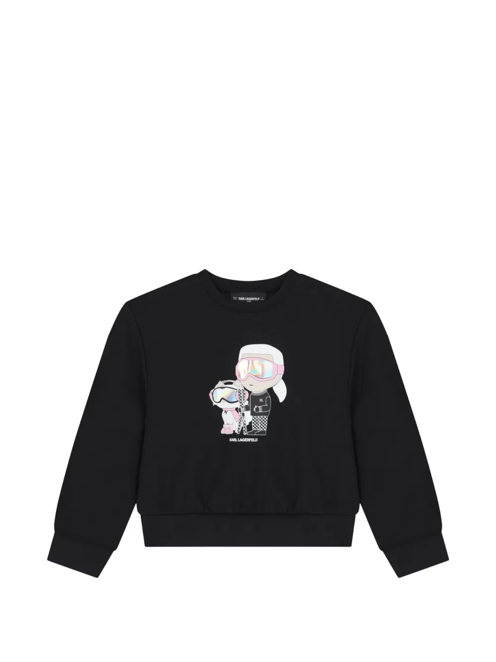 Karl Lagerfeld Kids Maglione con stampa grafica - Nero