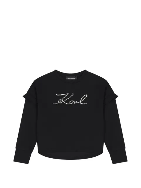 Karl Lagerfeld Kids Mini Me ruffled Karl sweatshirt