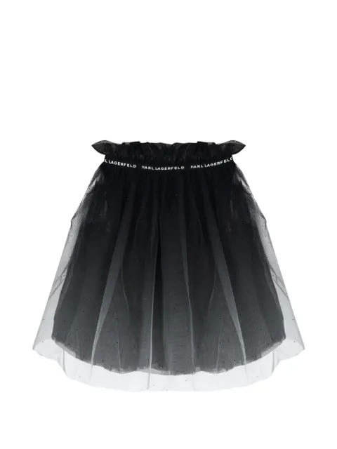 Karl Lagerfeld Kids glitter tulle skirt