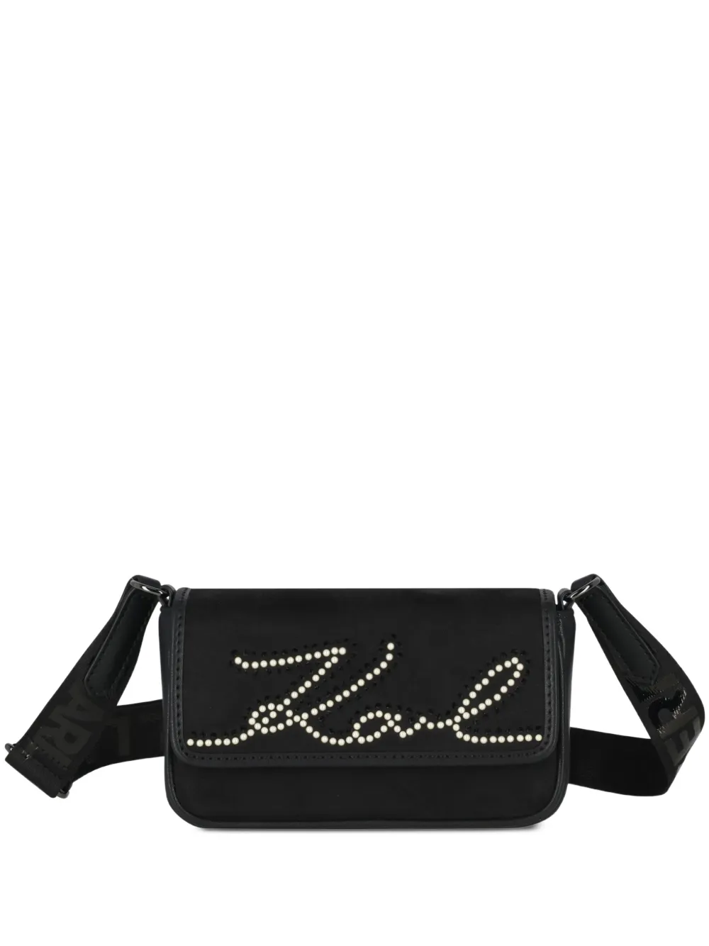 Karl Lagerfeld Kids Borsa a spalla Karl con strass - Nero