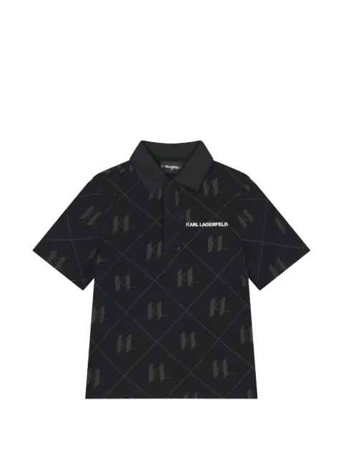 Karl Lagerfeld Kids monogram-print polo shirt