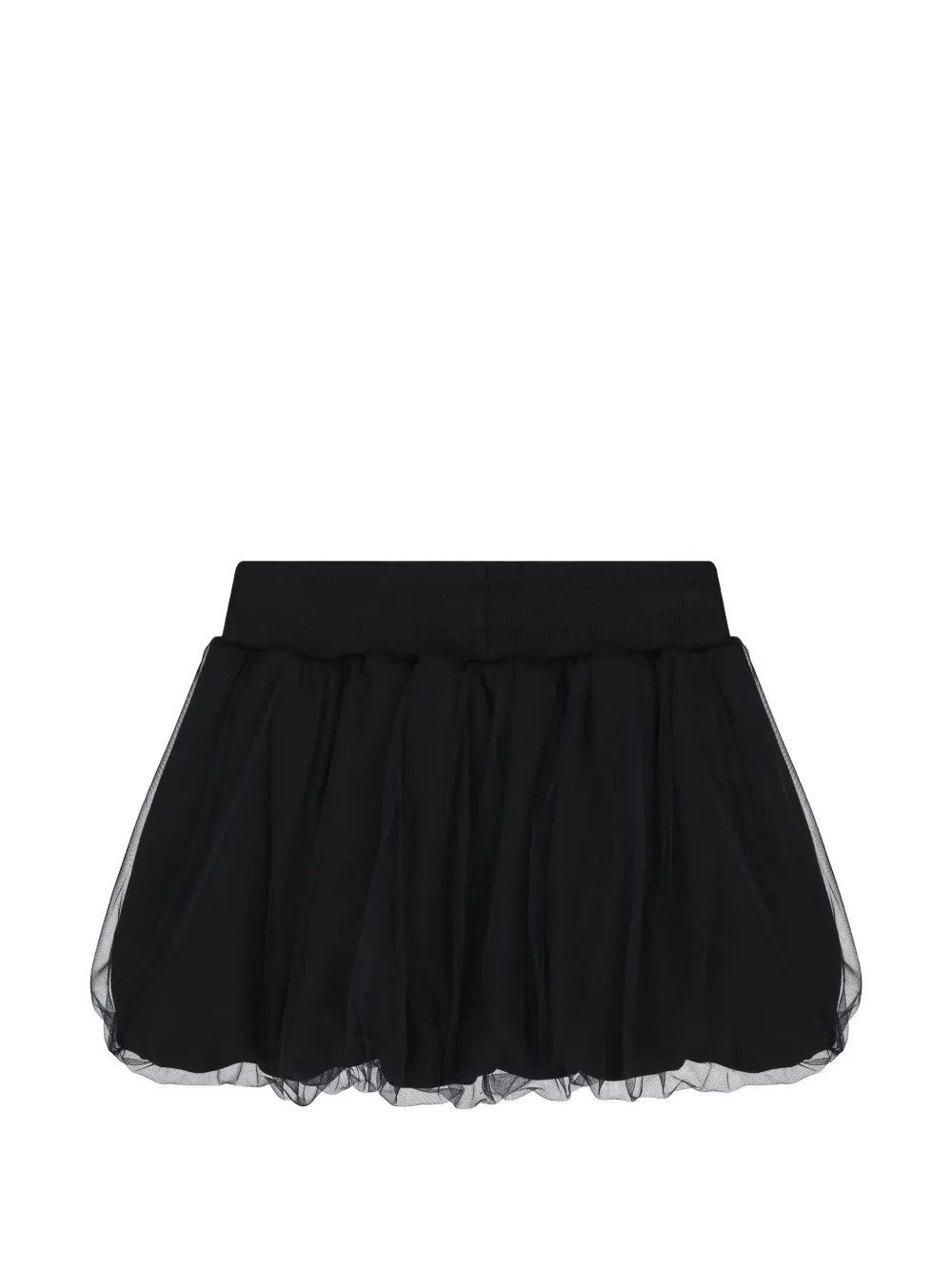 MSGM Kids Tulen rok met geborduurd logo Zwart