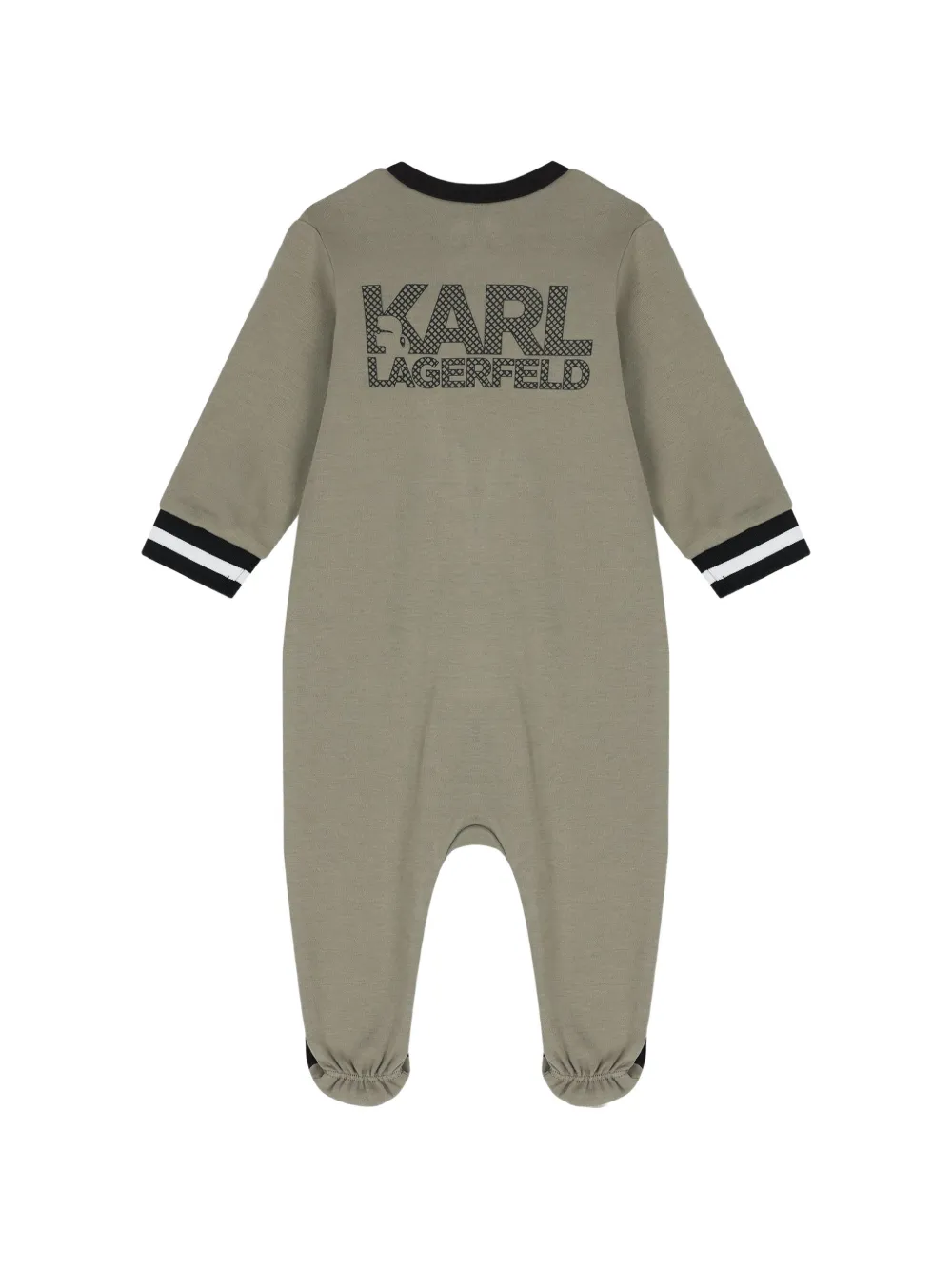Karl Lagerfeld Kids Driedelig romperset met beerprint Beige
