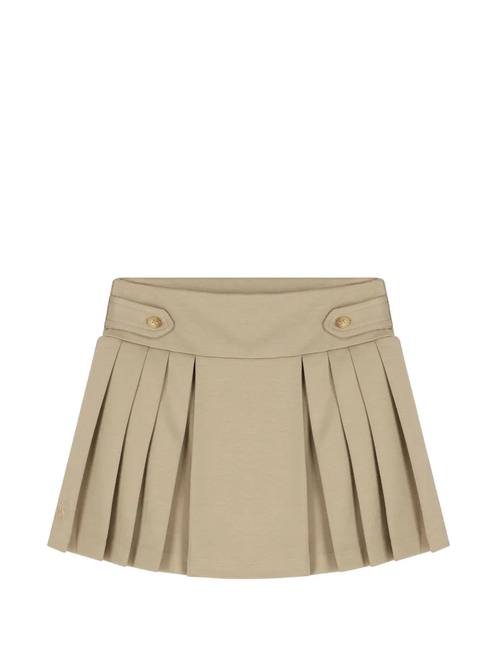 POLO RALPH LAUREN KIDS pleated button-detail skirt - Tons neutres POLO RALPH LAUREN KIDS pleated button-detail skirt - Tons neutres