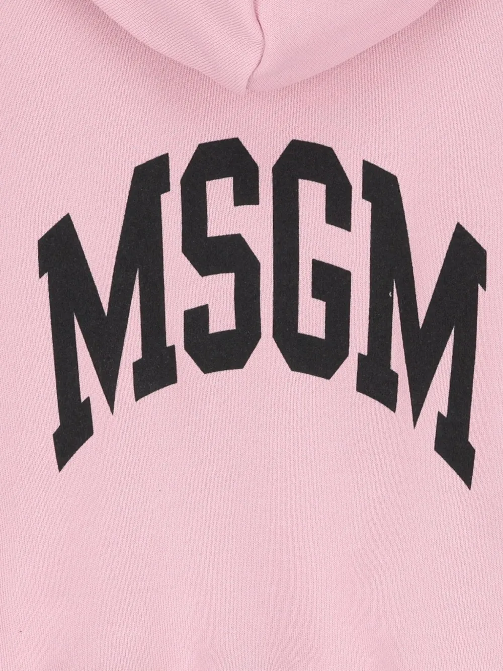 MSGM Kids Hoodie met logoprint en rits Roze