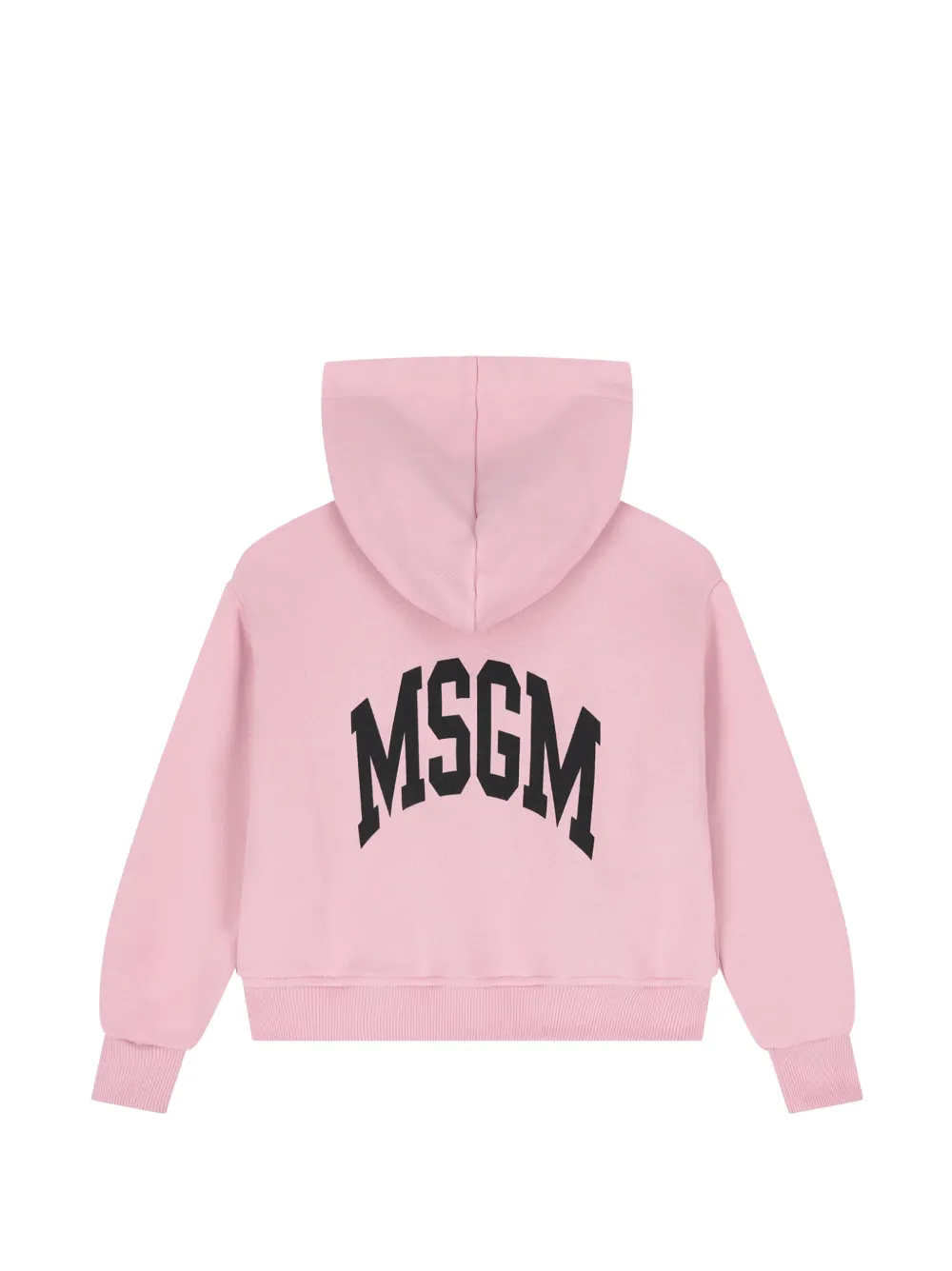 MSGM Kids Hoodie met logoprint en rits Roze