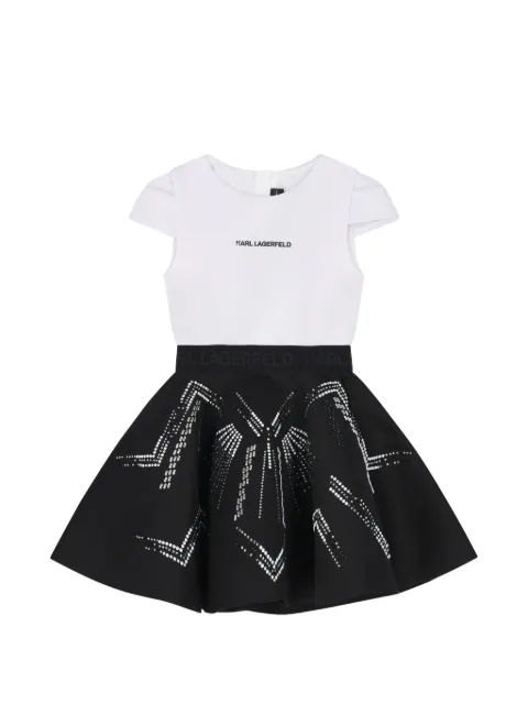 Karl Lagerfeld Kids rhinestone-embellished flared mini dress