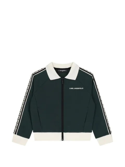 Karl Lagerfeld Kids logo-print zip-up sweatshirt