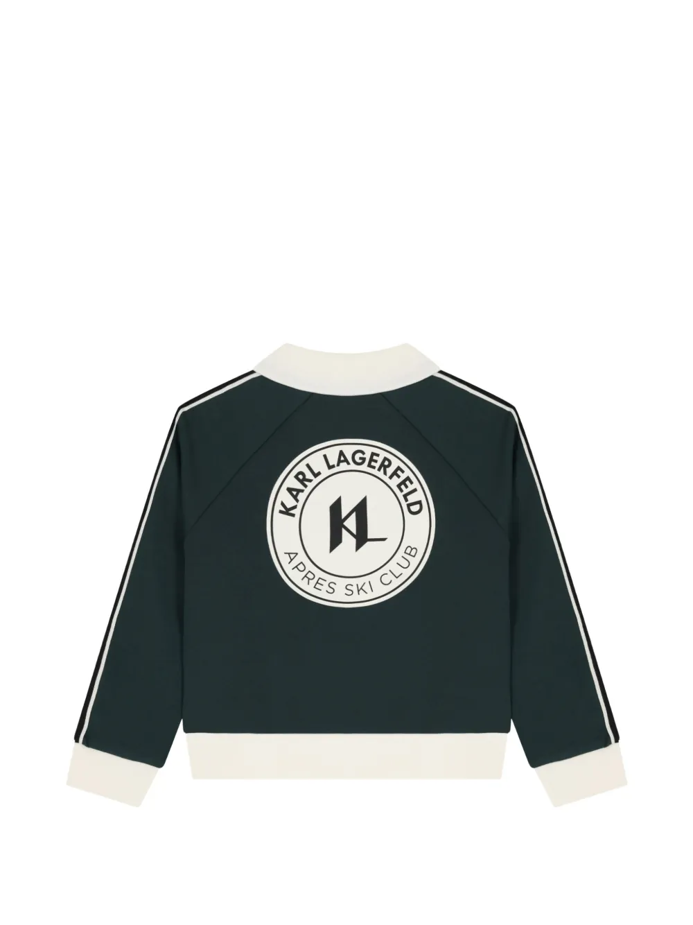 Karl Lagerfeld Kids Sweater met logoprint en rits Groen