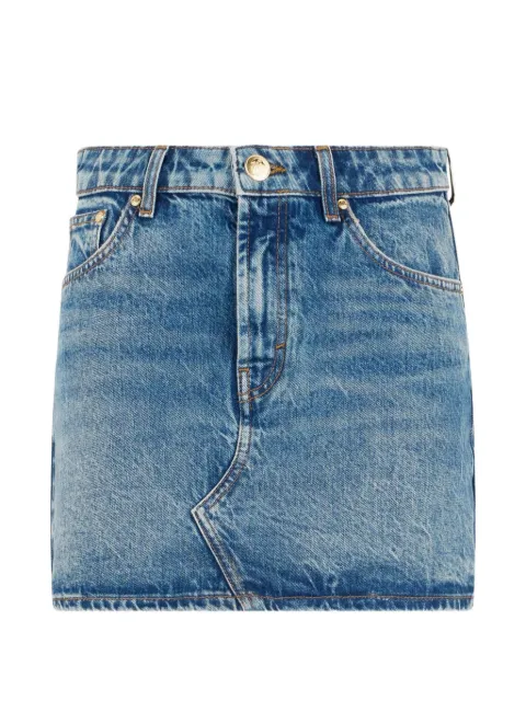 Roberto Cavalli falda corta con efecto desgastado