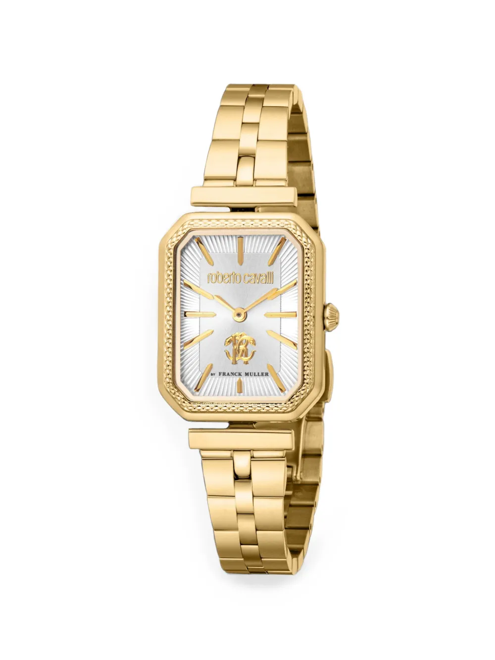 Roberto Cavalli octagonal textured-bezel 23mm watch