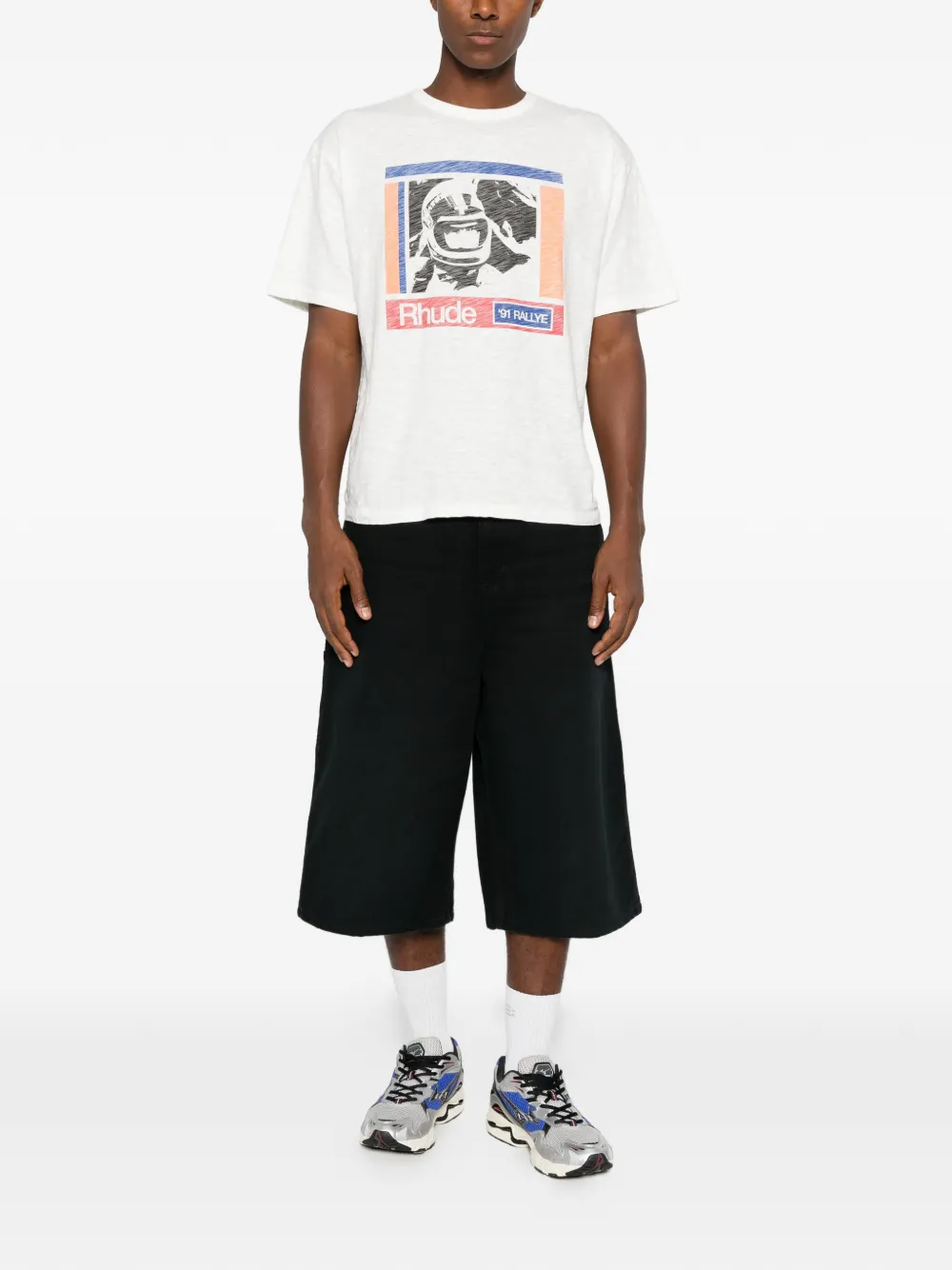 RHUDE T-shirt met grafische print Wit