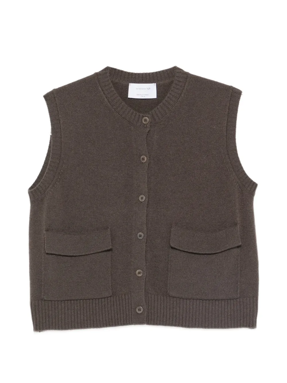 Daniele Fiesoli Gilet in cashmere con bottoni - Marrone