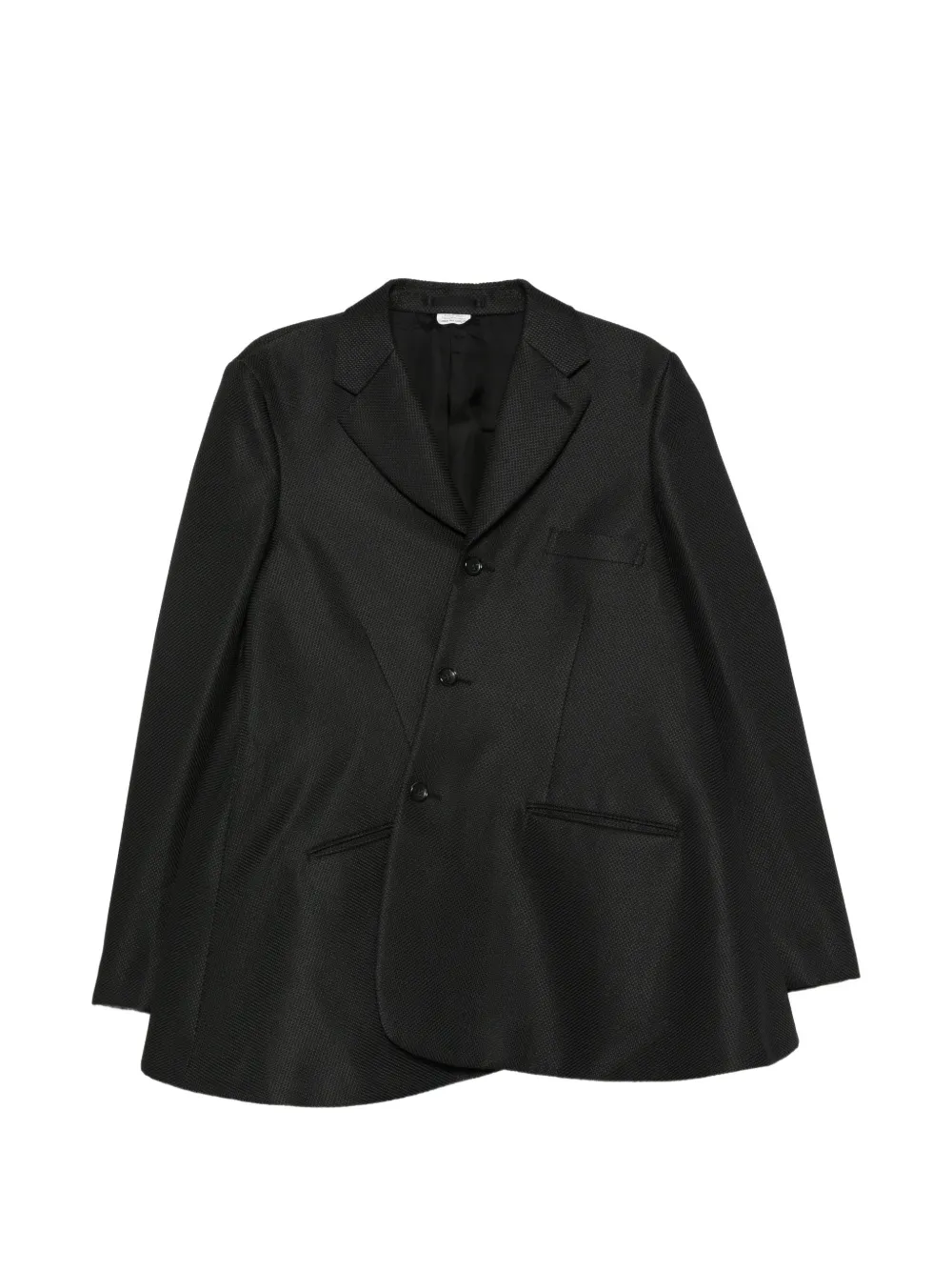 Comme des Garçons Homme Plus asymmetric flared jacket Zwart