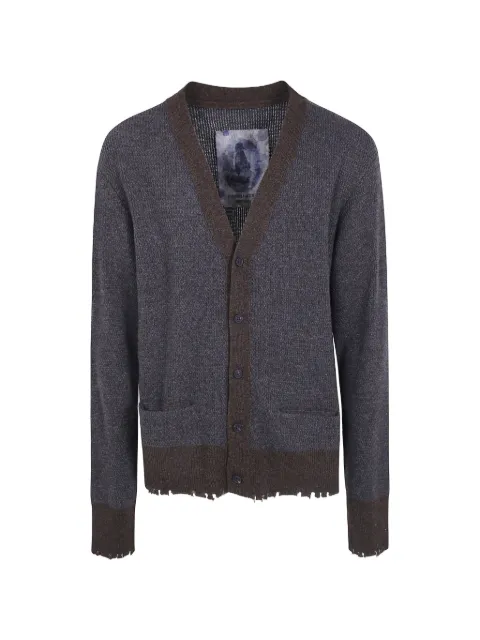 Ziggy Chen distressed-effect V-neck cardigan