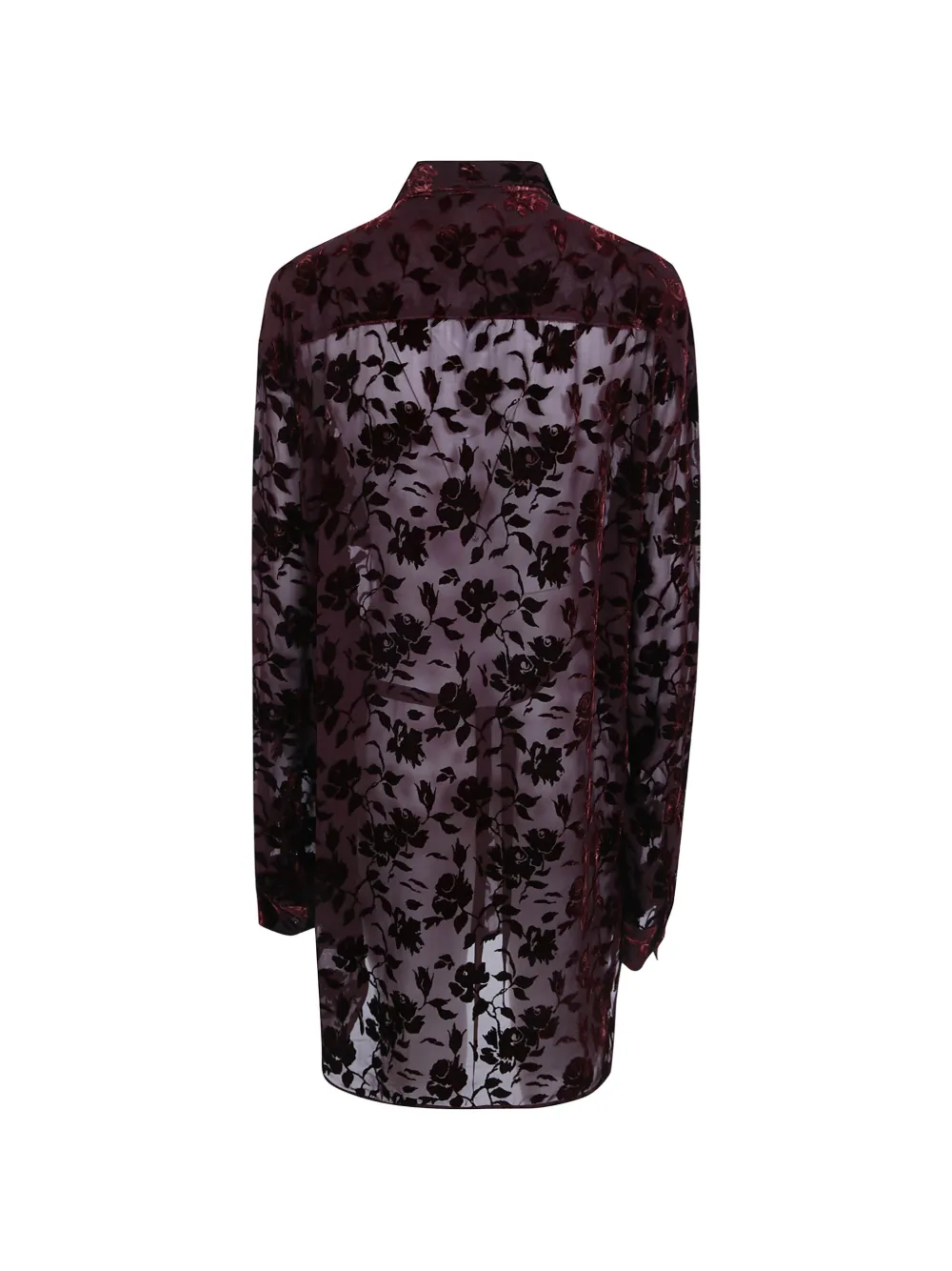 Ann Demeulemeester Elisabeth blouse met bloemen-devoré Rood
