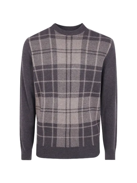 Barbour check-pattern wool sweater