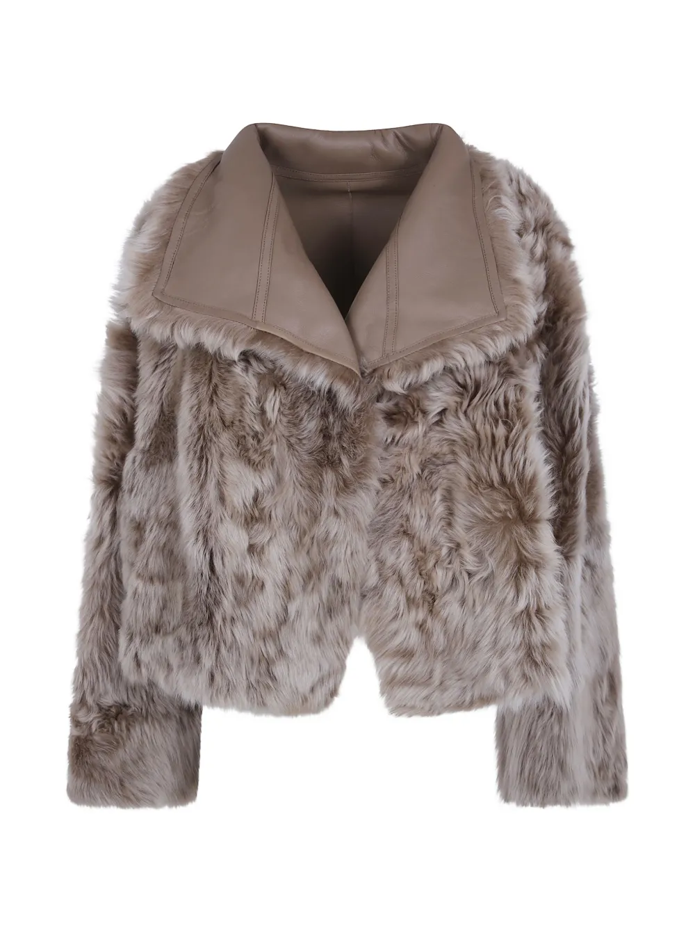 Yves Salomon shearling-trim leather jacket