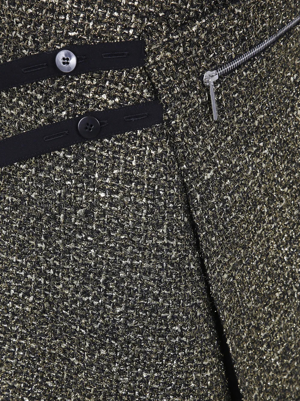 SAPIO Wikkelrok met metallic-effect Zwart