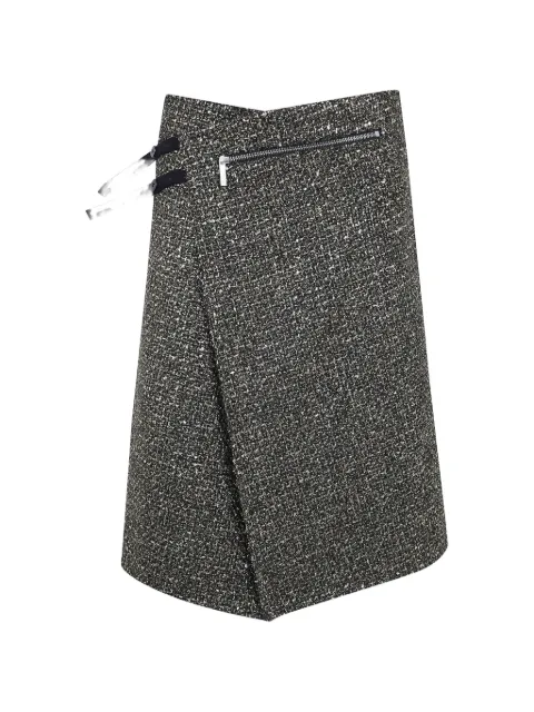 SAPIO metallic-effect midi wrap skirt