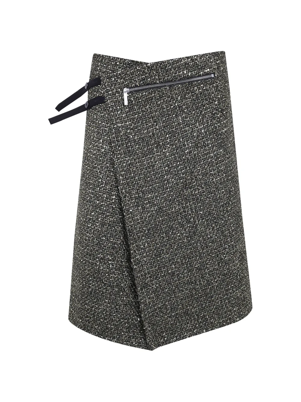 SAPIO metallic-effect midi wrap skirt - Noir SAPIO metallic-effect midi wrap skirt - Noir