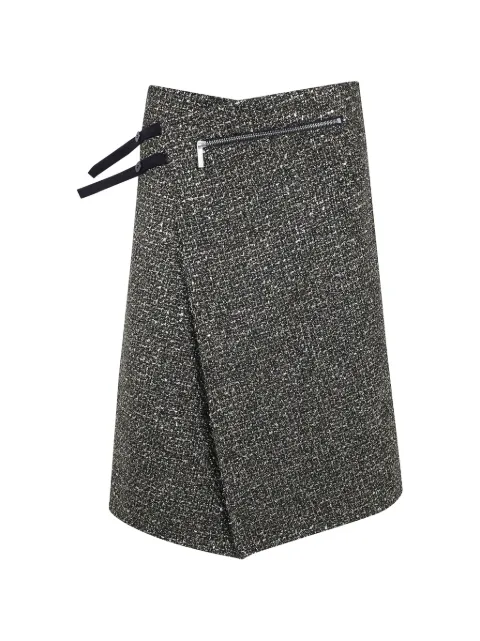 SAPIO metallic-effect midi wrap skirt