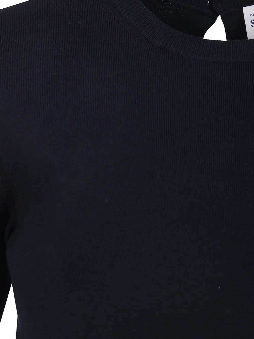 Semicouture Trui met korte mouwen en sleutelgatdetail aan de achterkant Zwart