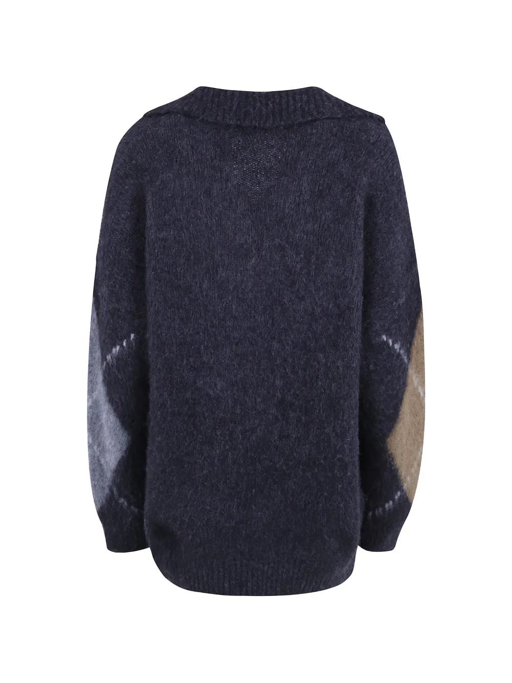 Filippa K Trui met argyle patroon en V-hals Grijs