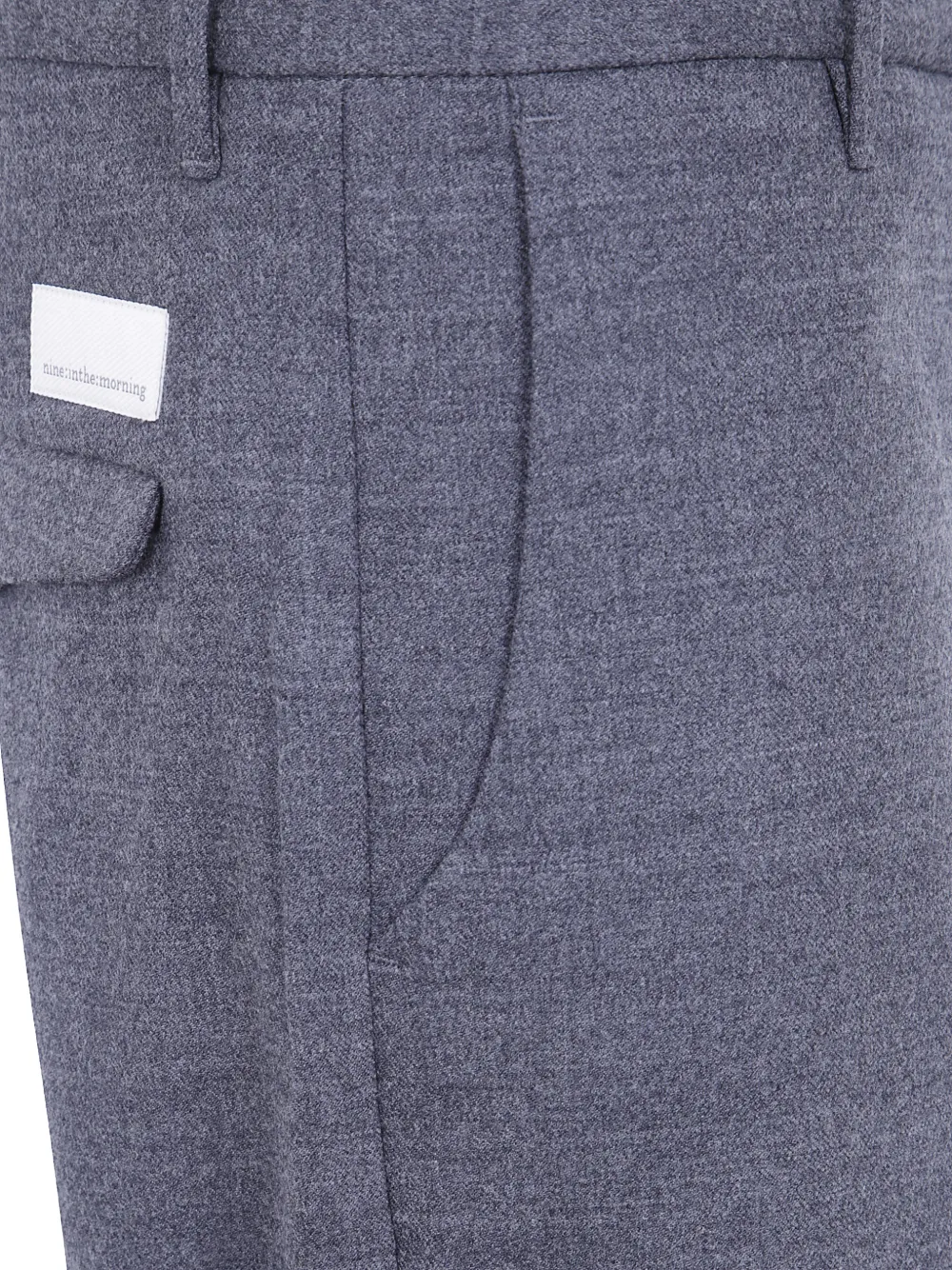 Nine In The Morning Wollen broek met wijde pijpen Grijs