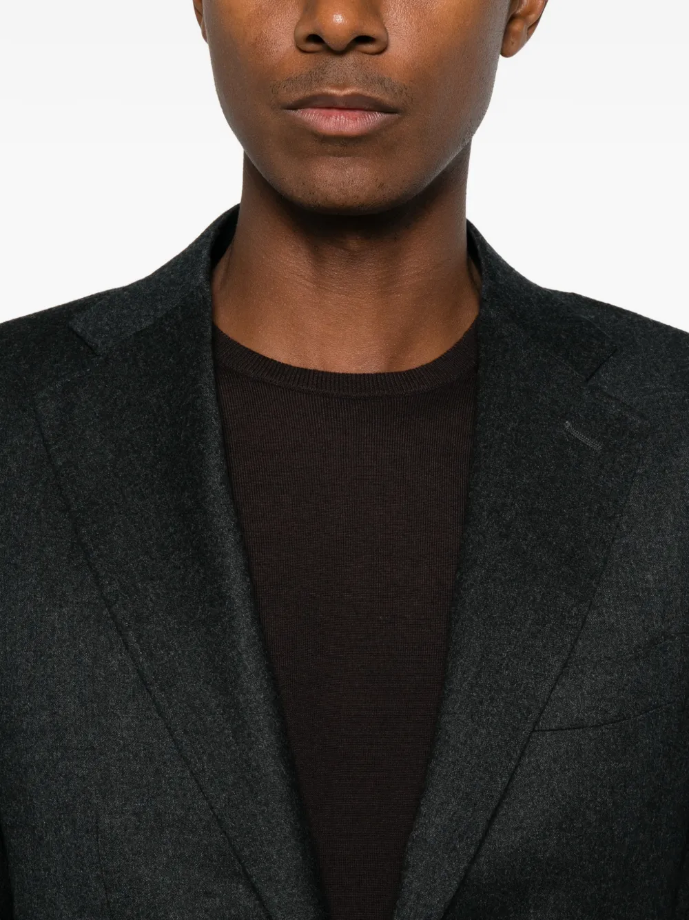 Canali single-breasted wool jacket Grijs