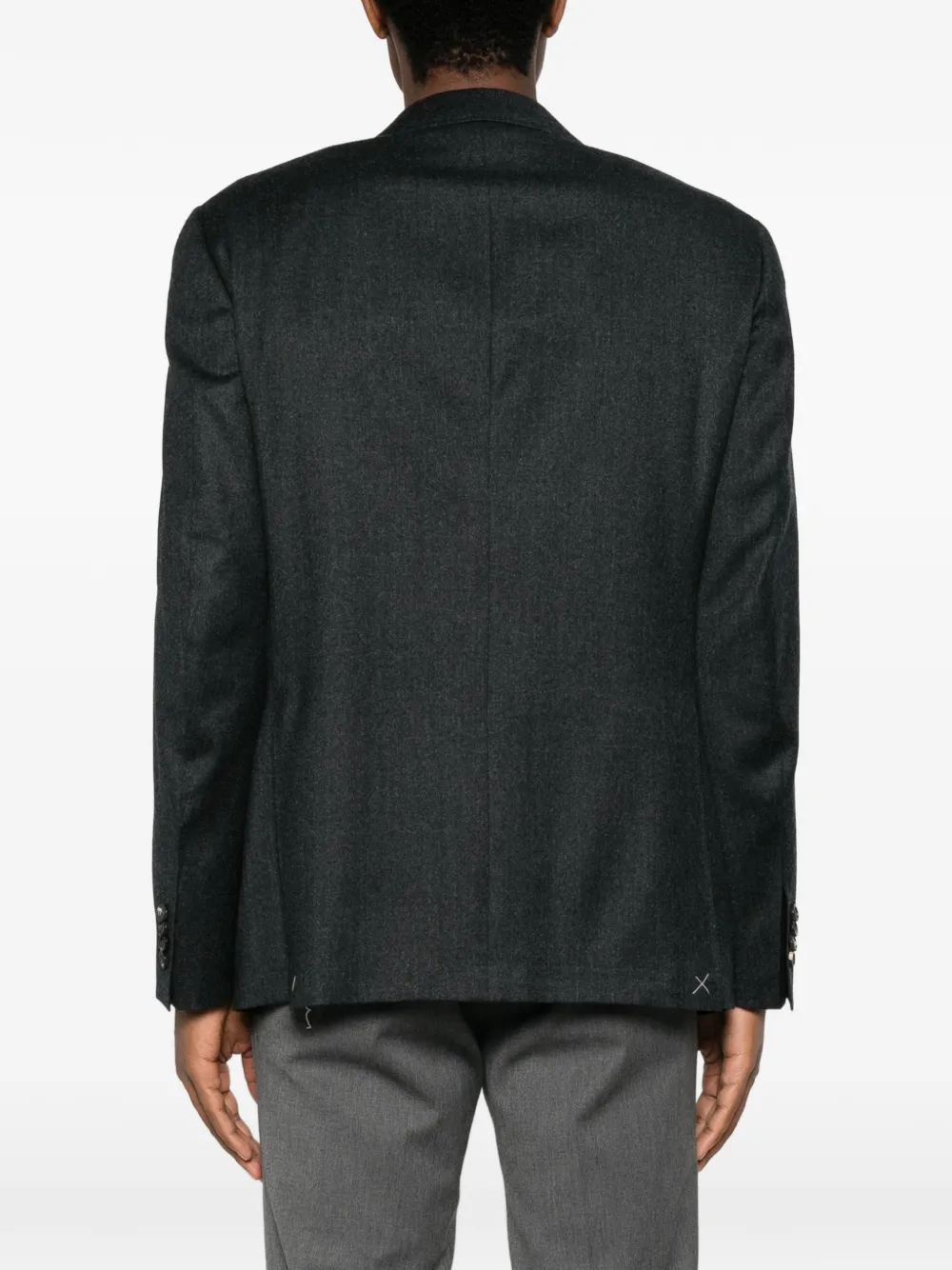 Canali single-breasted wool jacket Grijs