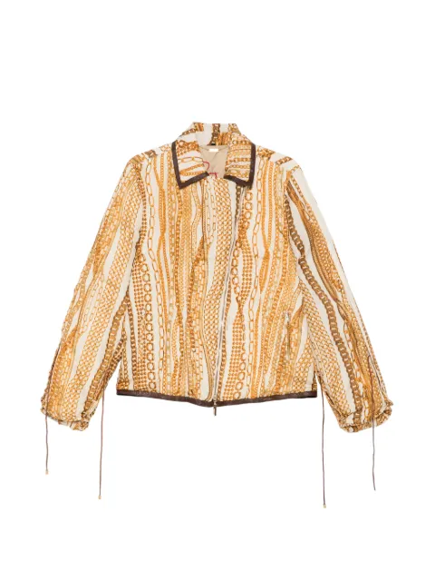 Roberto Cavalli Vintage 2000s chain-print jacket