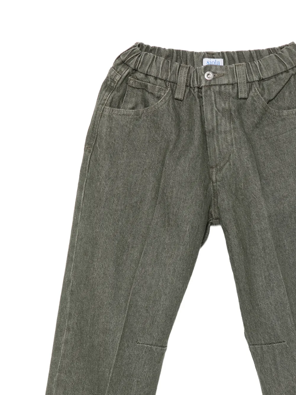 Siola Jeans met elastische tailleband en vijf zakken Grijs