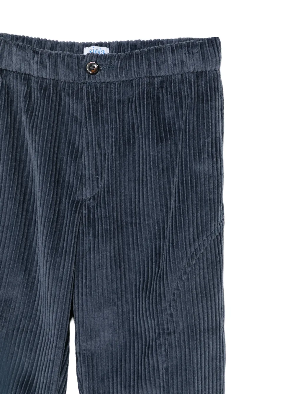 Siola Charlie ribfluwelen broek met brede ribbels Blauw