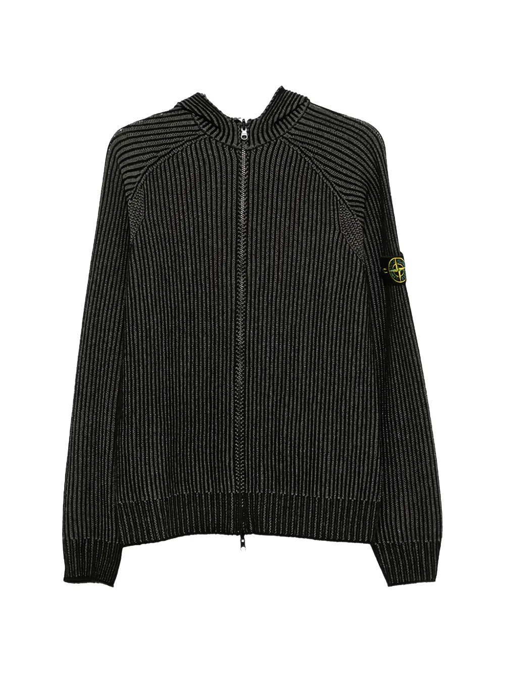 Stone Island reversible ribbed hoodie