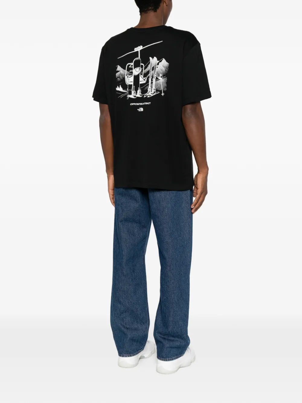 The North Face T-shirt met grafische print Zwart