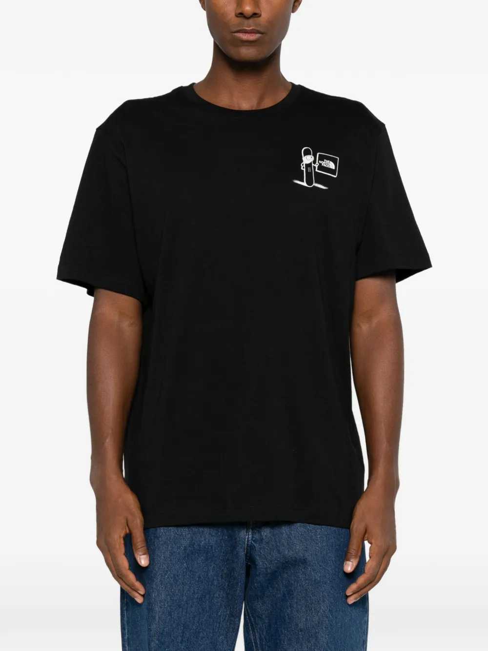 The North Face T-shirt met grafische print Zwart