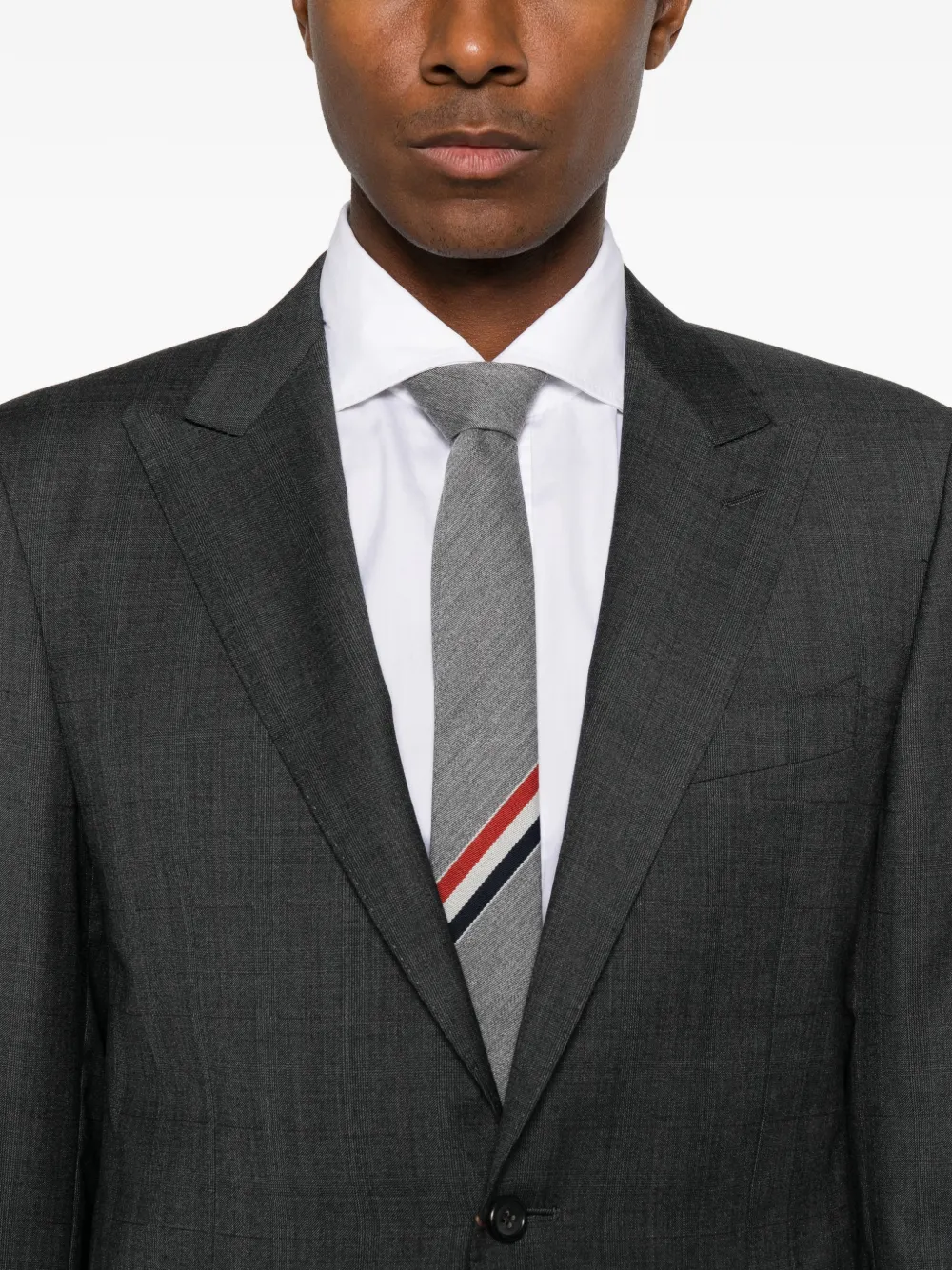 Canali prince of wales check wool suit Grijs