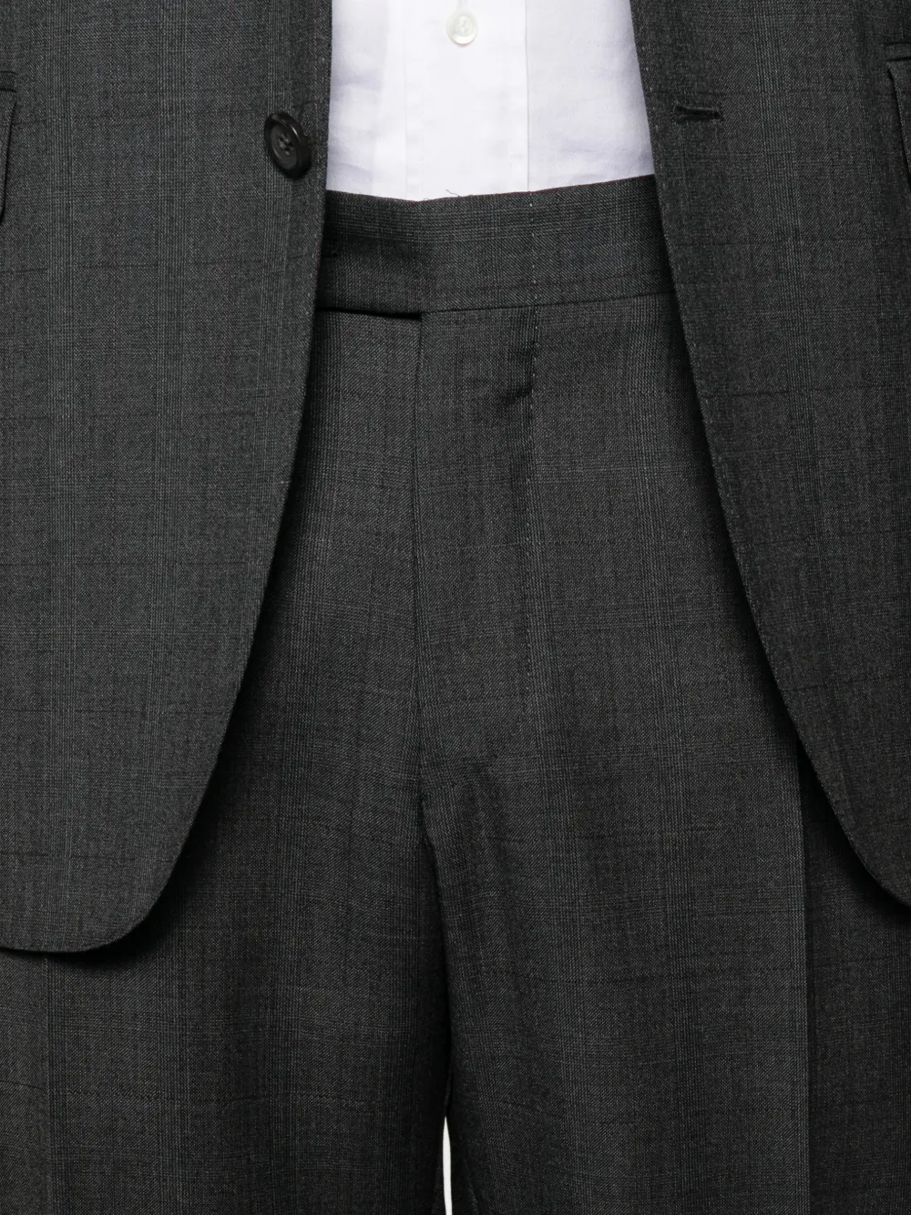 Canali prince of wales check wool suit Grijs