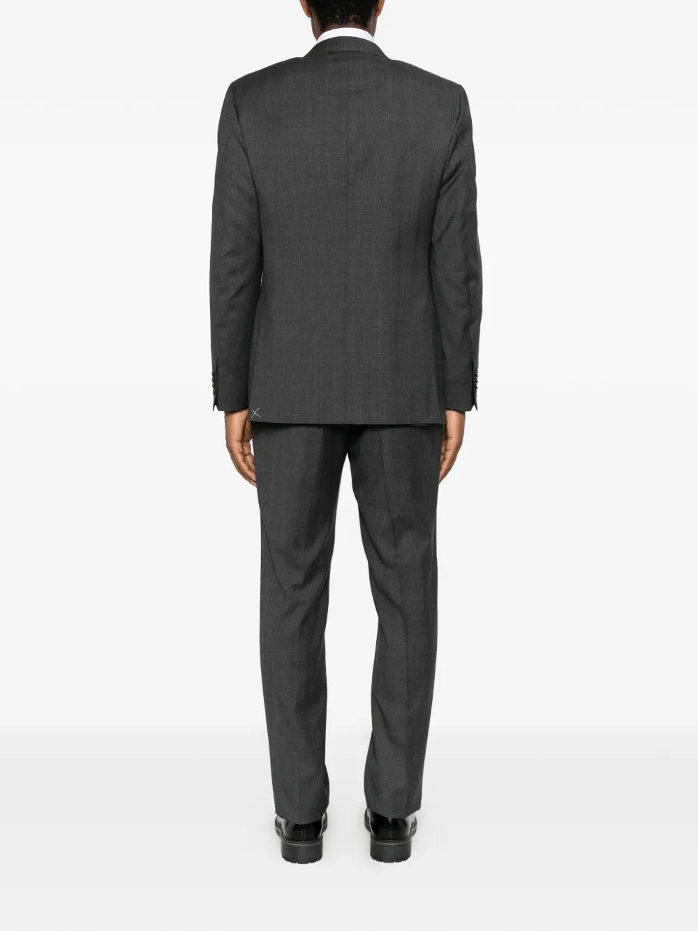 Canali prince of wales check wool suit Grijs