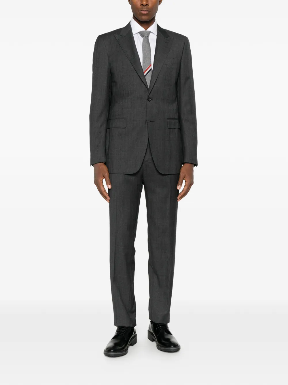 Canali prince of wales check wool suit Grijs