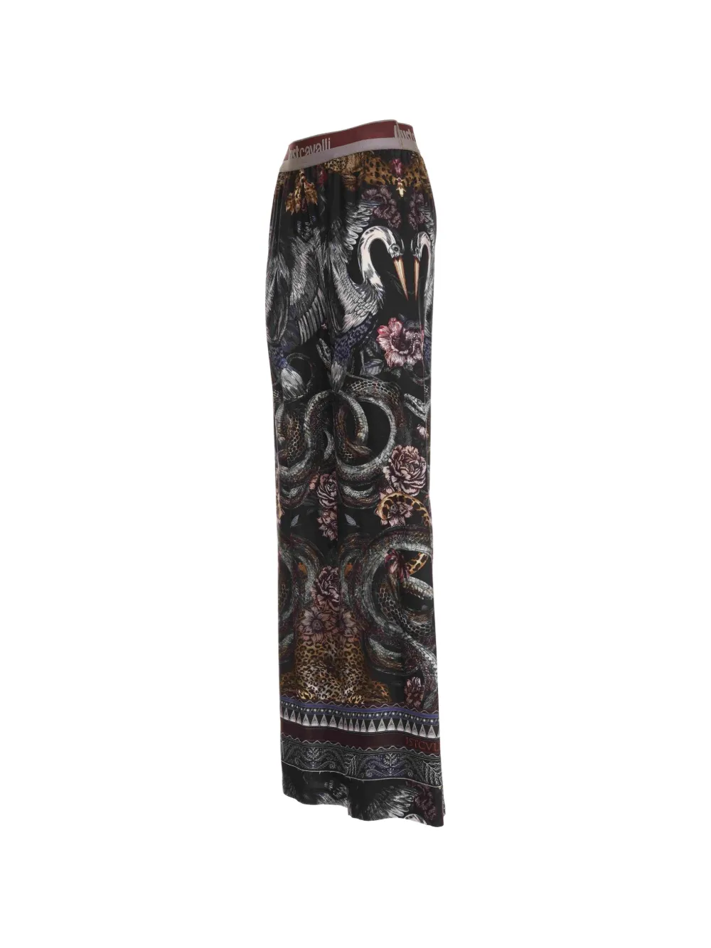 Just Cavalli Broek met grafische print en logo-tailleband Zwart