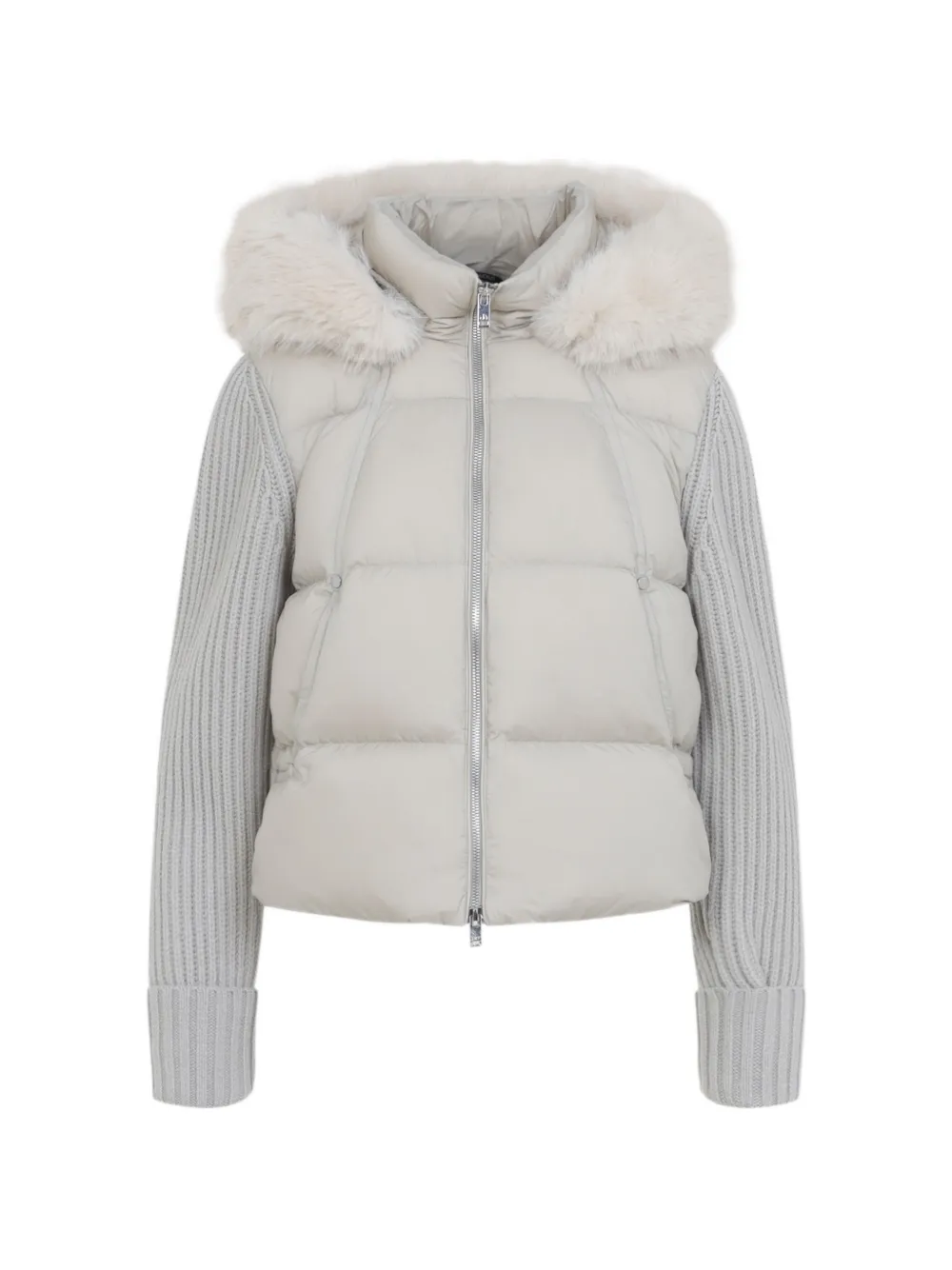 Moose Knuckles fur-trim panelled jacket - Tons neutres Moose Knuckles fur-trim panelled jacket - Tons neutres