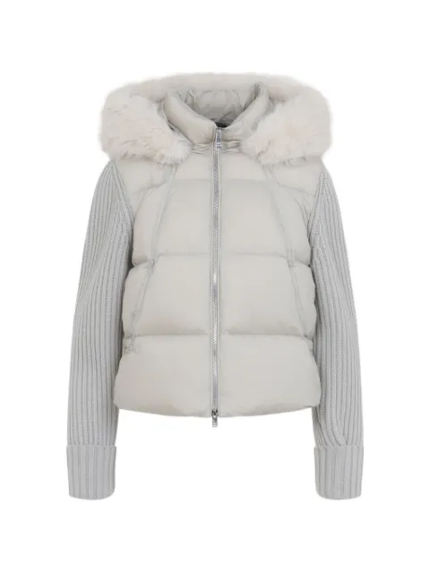 Moose Knuckles fur-trim panelled jacket