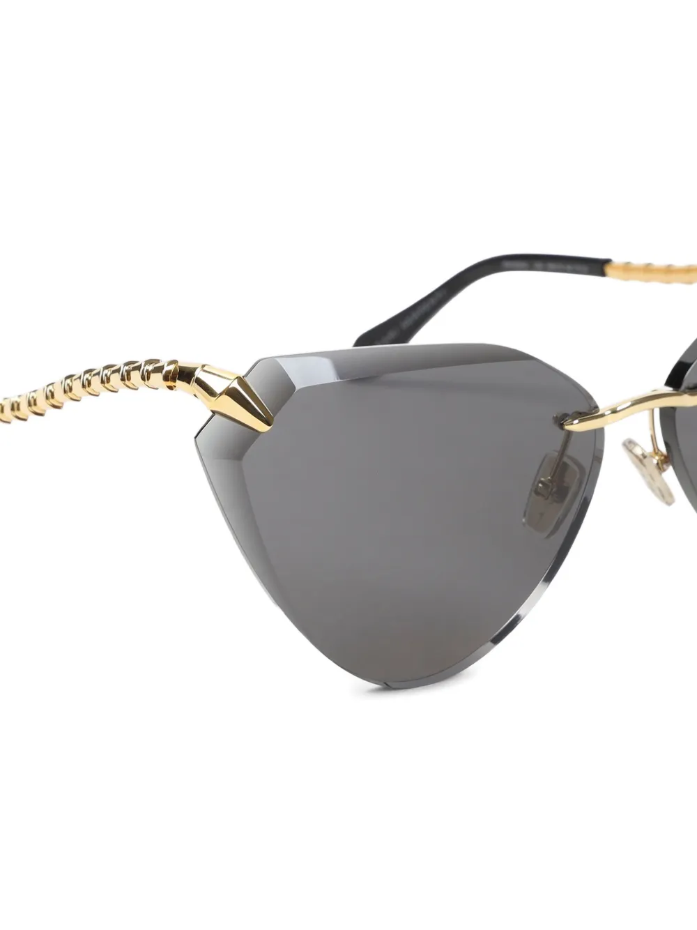 Bvlgari Serpenti zonnebril met cat-eye montuur Goud