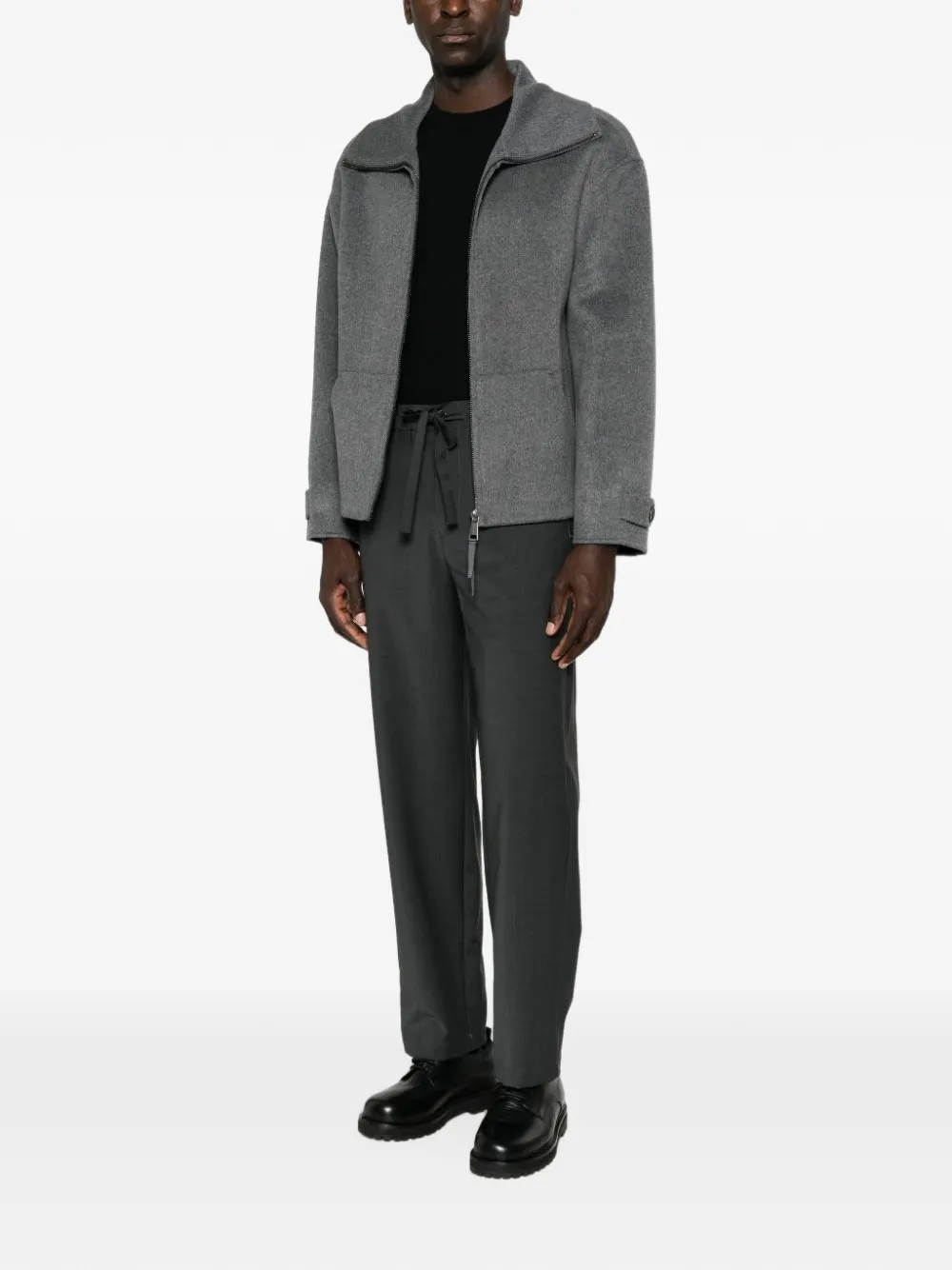 AMARÁNTO drawstring straight-leg trousers - Gris AMARÁNTO drawstring straight-leg trousers - Gris