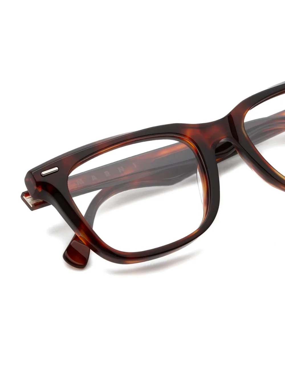 Marni Eyewear Bril met rechthoekig montuur Bruin